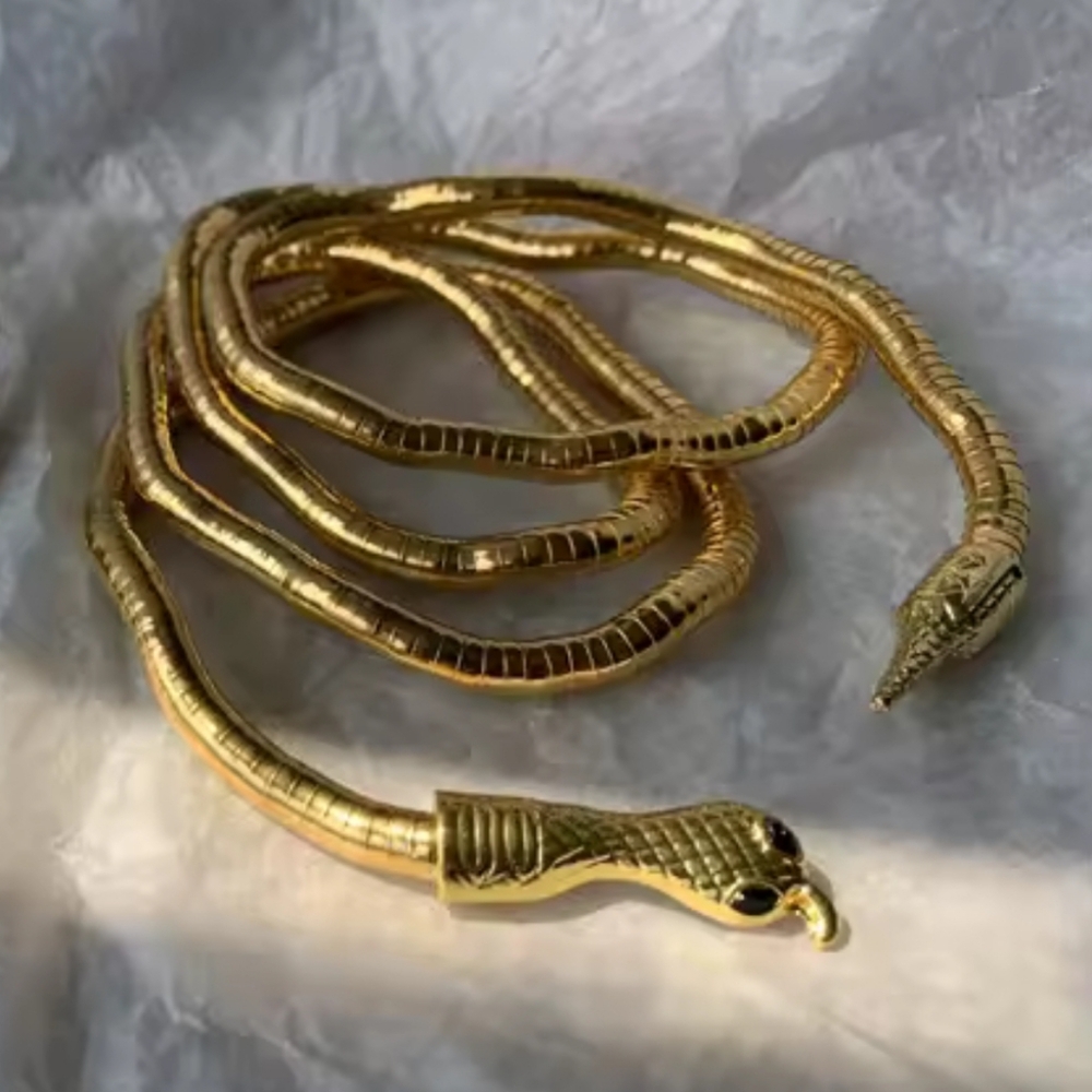 Trendy Jewelry Snake Necklace Hot Selling Personality Design Soft Metal - Picture 3 of 3